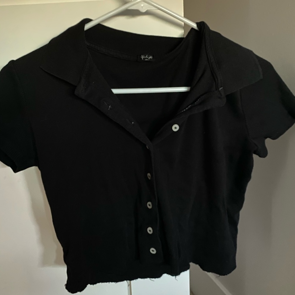 Black button up top from brandy Melville